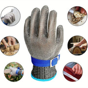 2-in-1 Steel Wire Dishwashing Gloves Non-Slip Breathable Durable Kitchen Cleaning
