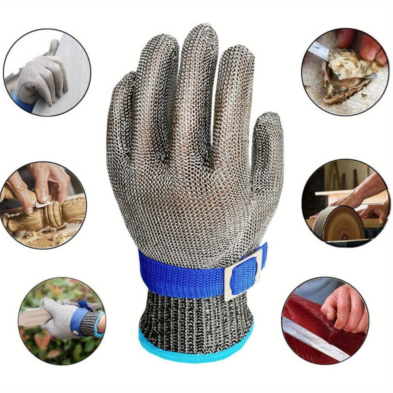 2-in-1 Steel Wire Dishwashing Gloves Non-Slip Breathable Durable Kitchen Cleaning