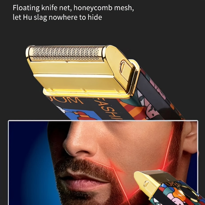Электробритва для мужчин FashionMax Стильный дизайн USB-зарядка Время работы более 60 минут Нержавеющая сталь лезвия