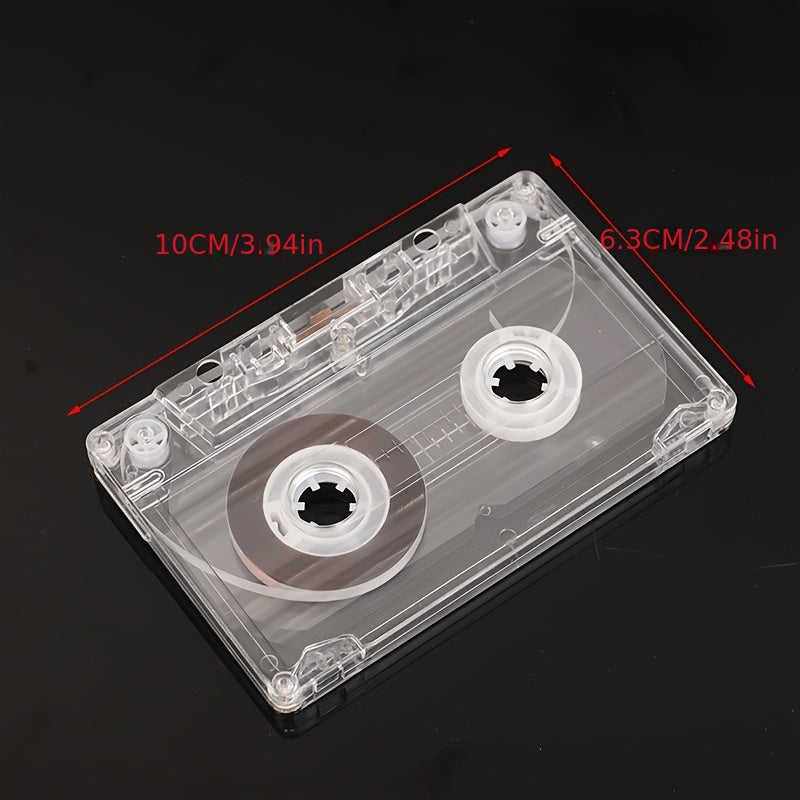 Retro Cassette Tape Player Set with 30-Minute Magnetic Tape, Battery-Free, Durable Plastic