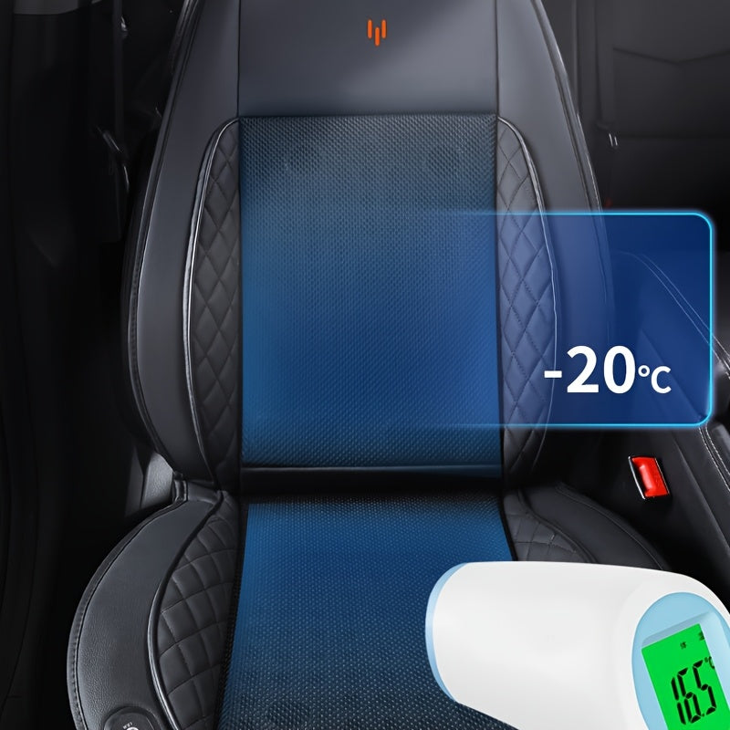 Avtomobil ventilyatsiyali muz ipak mato o‘rindiq yostiq qoplami, barcha mavsumlar uchun nafas oladigan, ko‘k va oq