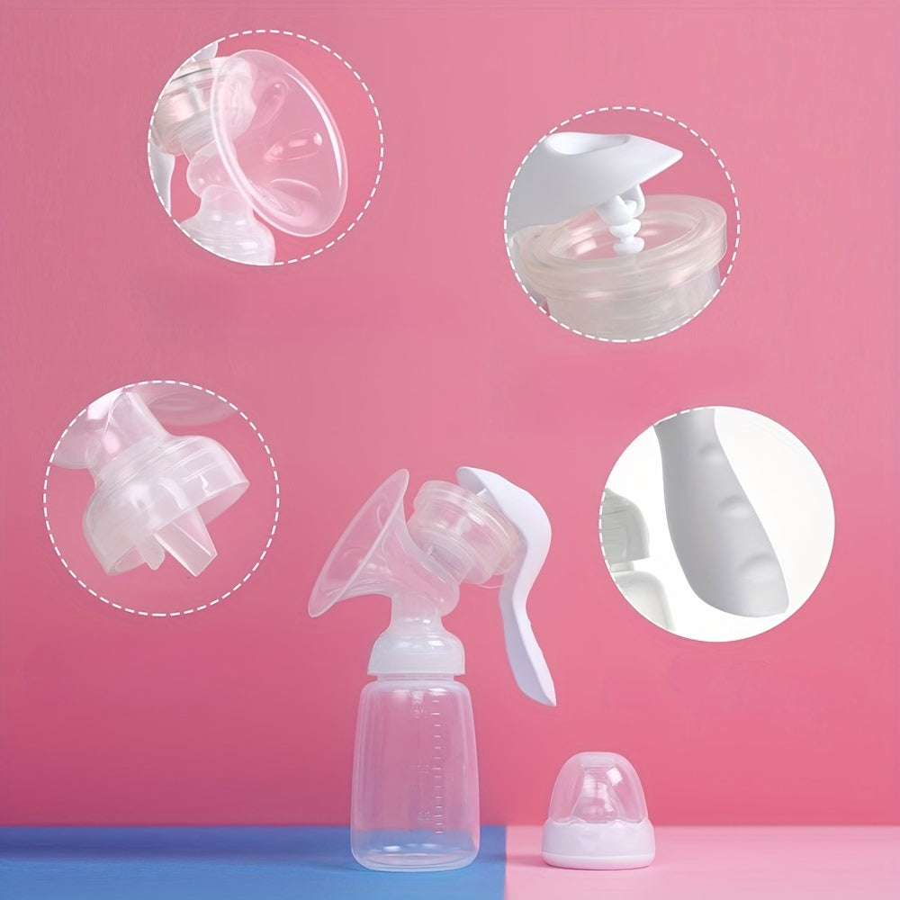 Extractor manual de leche para nuevas madres con succión potente y recolector de leche
