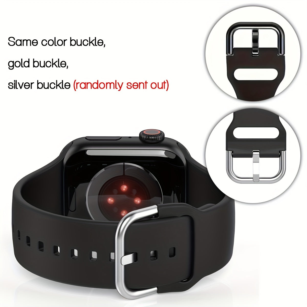 Sport Silicone Watch Band for Apple Watch Series 1-10 Compatible with 38mm to 49mm Men Women