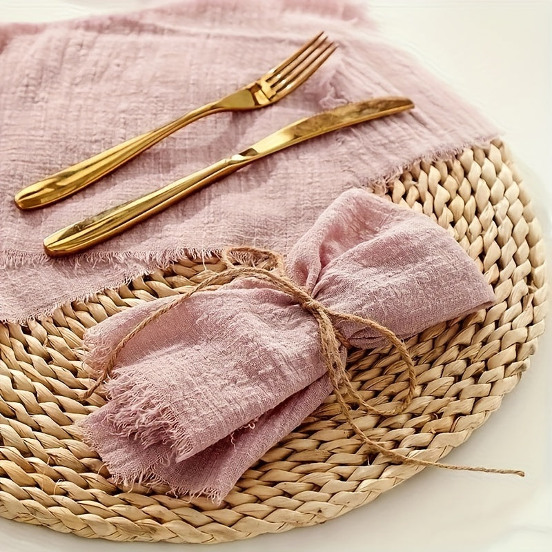 50-Pack Cotton Square Napkins for Weddings Dinners Cafes and Parties 32cm x 32cm