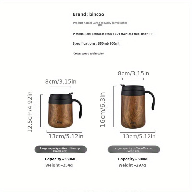 Insulated Stainless Steel Coffee Mug Double Wall Tumbler with Handle