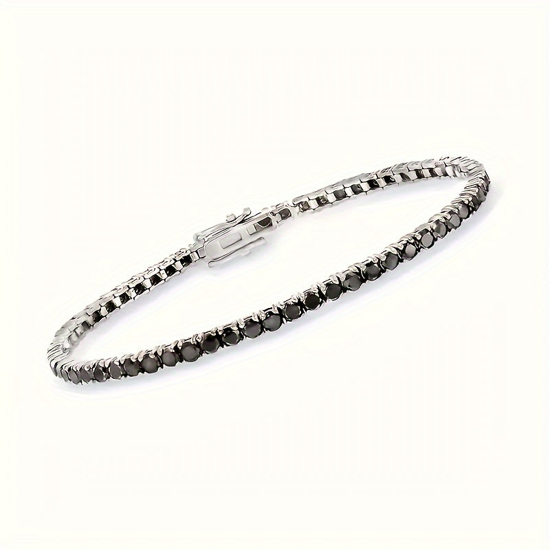 Sterling Silver Moissanite Tennis Bracelet Gemstone Link Jewelry for Women