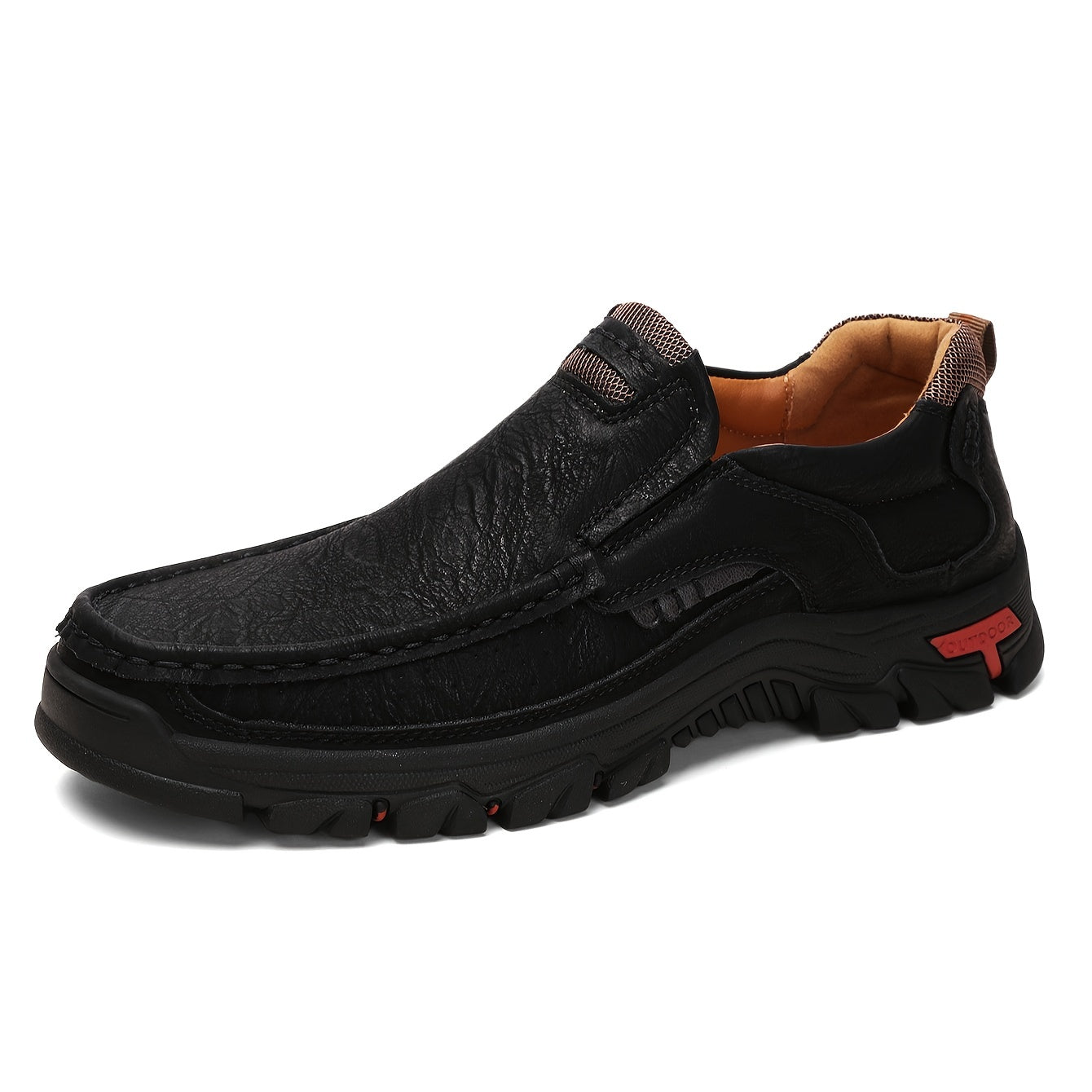 Men's PU Leather Loafers Casual Slip-On Shoes for Outdoor Activities in Spring and Autumn