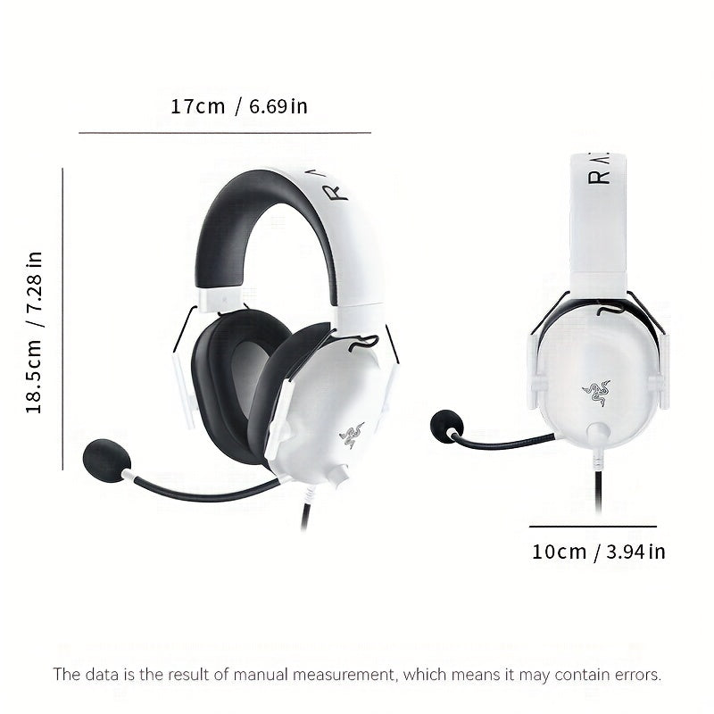 Gaming Headset with Microphone 7.1 Surround Sound Black and White