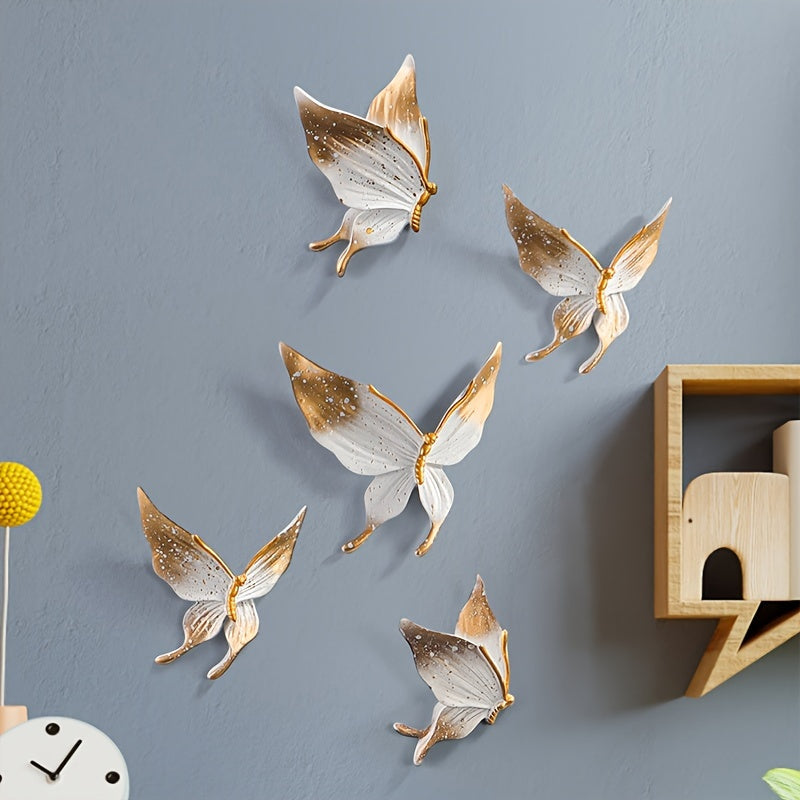 Decoración de pared con mariposa de resina para salas de estar y dormitorios
