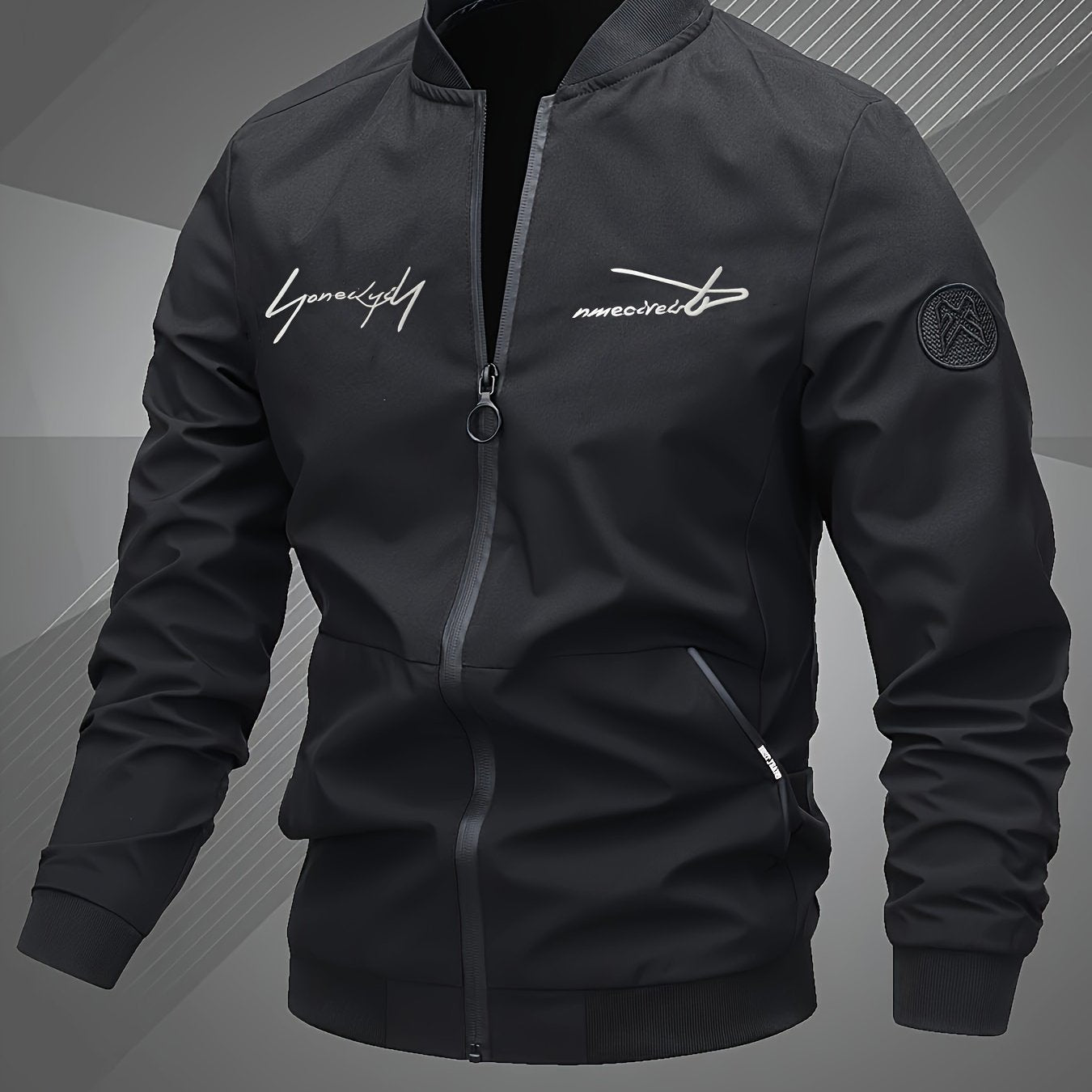 Плюс сайз мужская полиэстеровая бейсбольная куртка для весны, осени, зимы и спорта