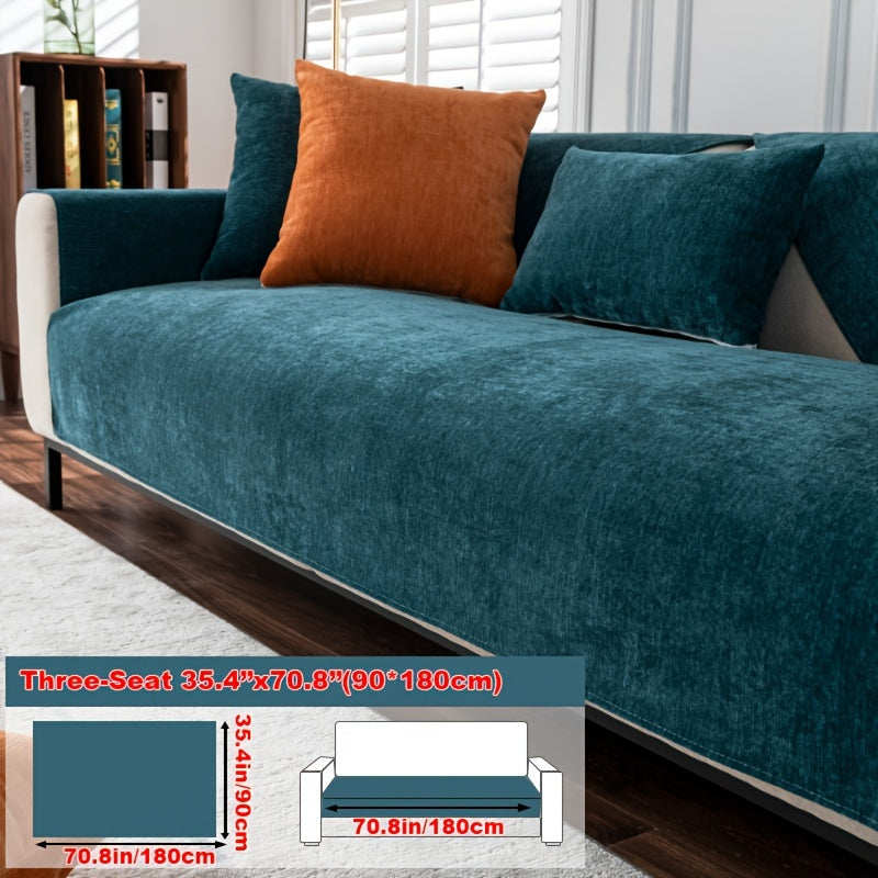 Chenille Sofa Cover for 1-4 Seater All-Season Pet-Friendly Non-Slip Machine Washable