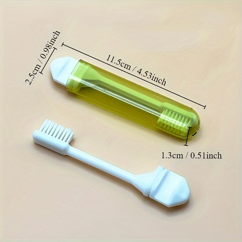 Portable Foldable Travel Toothbrush with Soft Bristles and Breathable Cap