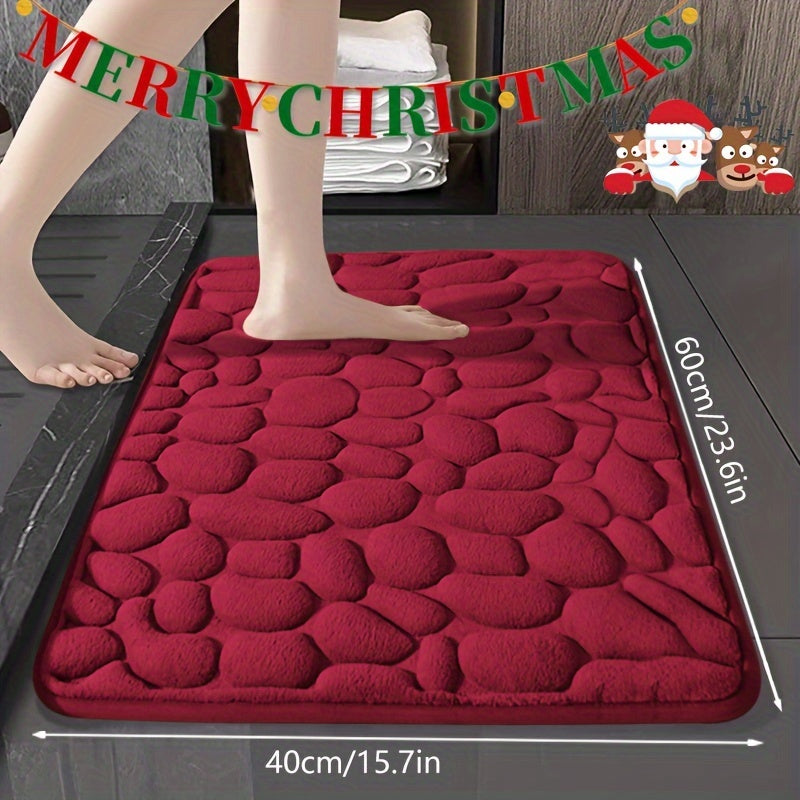 Yumshoq so‘ruvchi koral velur to‘qilgan mato bilan xotira ko‘rpa to‘plami - sirpanmaydigan, mashinada yuviladigan, tez quriydigan, polyester orqa qismi - hammom, oshxona, yotoqxona, ichki foydalanish va Rojdestvo bezaklari uchun ideal - 40x60sm