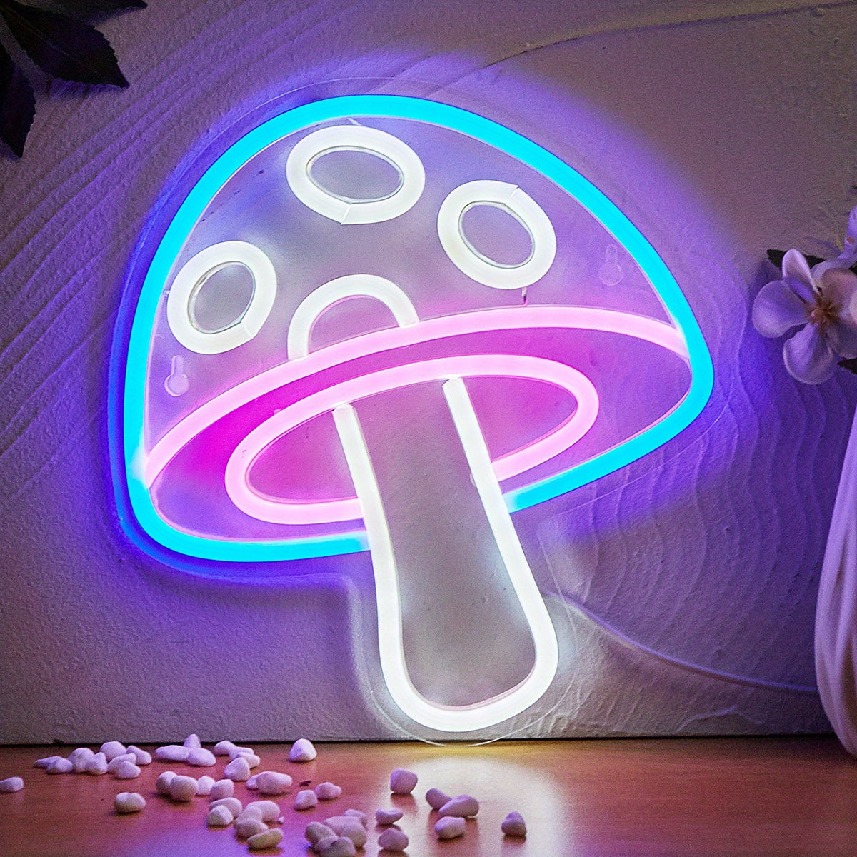 LED Neon Sign Mushroom Light for Game Room Bedroom Decor