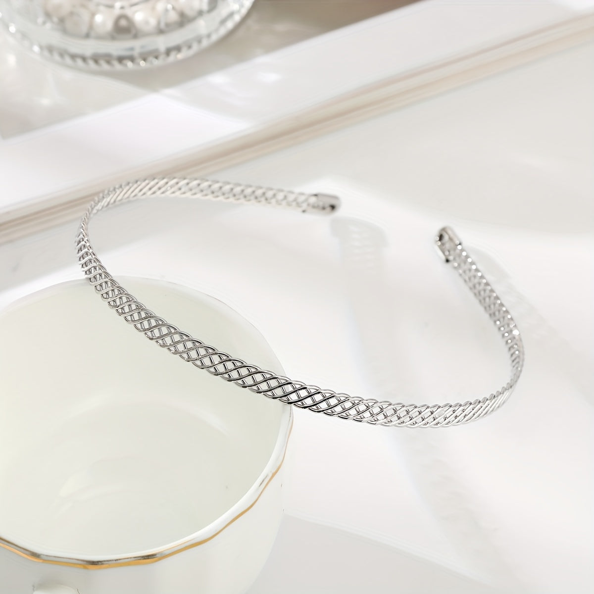 Летняя золотая сетка-ободок для волос, блестящий аксессуар для волос, европейский и американский стиль