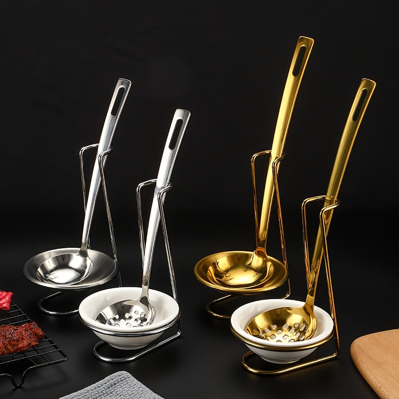 Stainless Steel Kitchen Organizer Set with Vertical Spoon and Bowl Holders