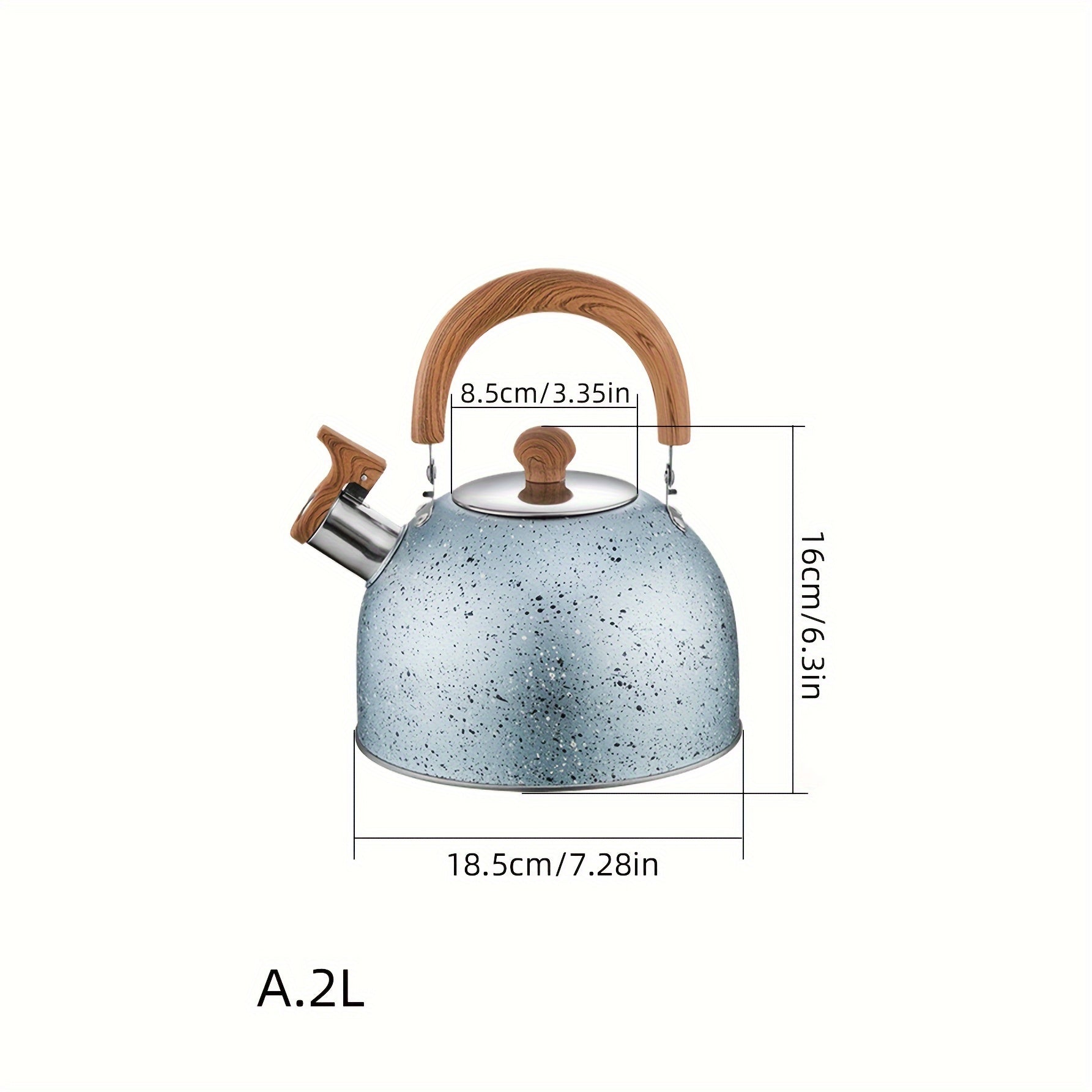 Stainless Steel Boiling Water Kettle with Flat Bottom Whistle for Daily Use