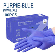 100-Pack Nitrile Disposable Gloves Waterproof Ambidextrous for Kitchen Cleaning Tattoo Salon Pet Care