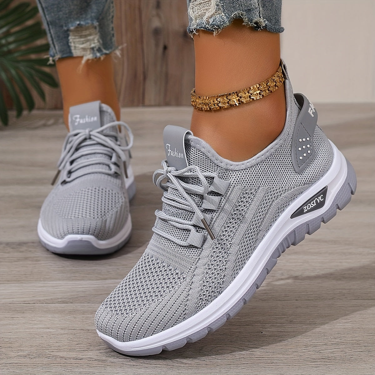 Women's Mesh Slip-On Sneakers White Black Summer Casual Beach Shoes