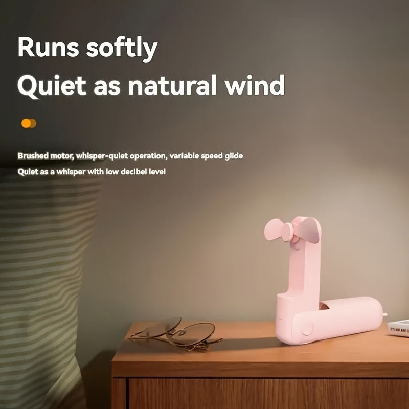 Rechargeable Handheld Fan with Adjustable Speed Foldable Portable Fan for Travel Outdoor Use
