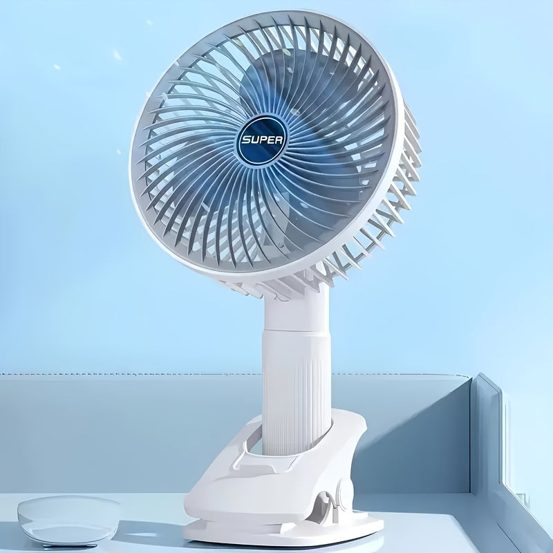 USB-Powered Foldable Mini Desk Fan Portable Adjustable Quiet Lightweight Cooling