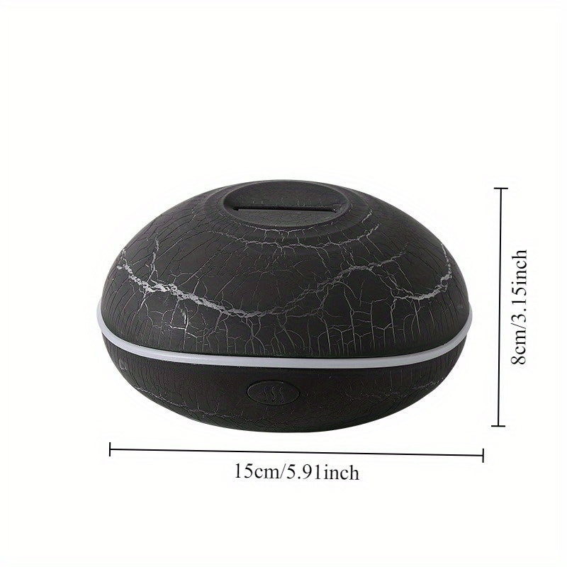 Simulated Flame Crack Humidifier USB Oil Diffuser Seven Colors Light
