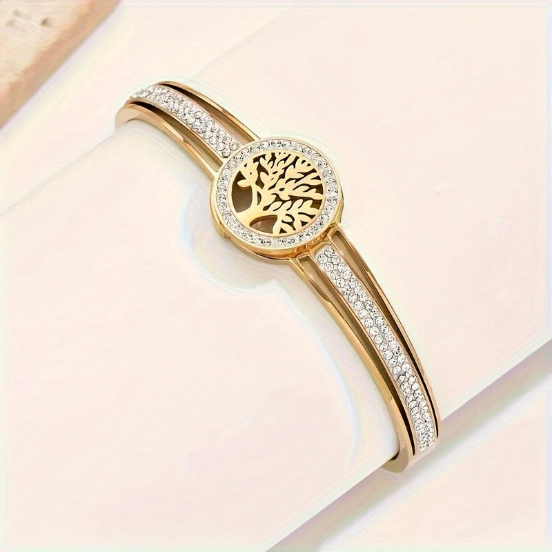 Men's Stainless Steel Life Tree Bracelet Fashionable Jewelry Gift