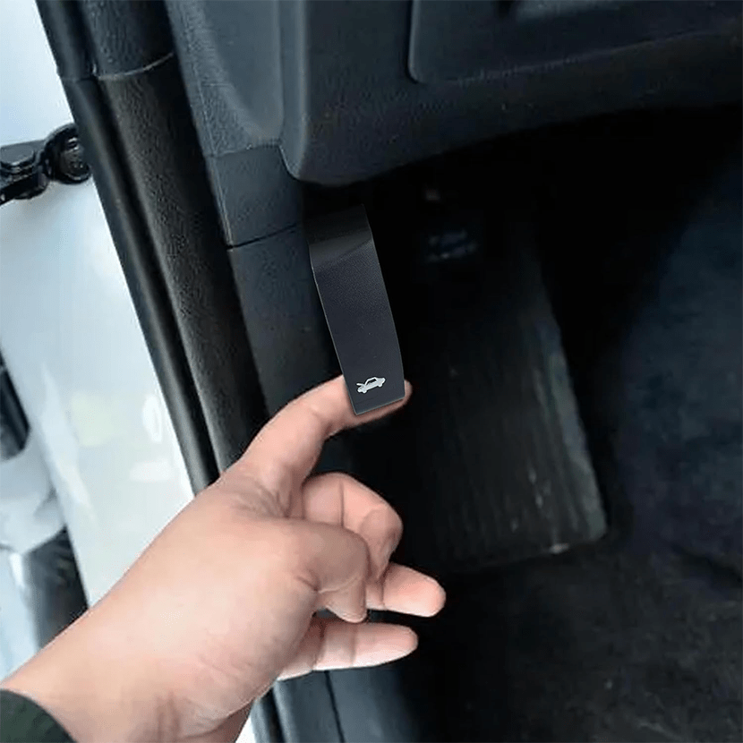 Black ABS Engine Hood Release Handle for Trucks and SUVs Durable Plastic