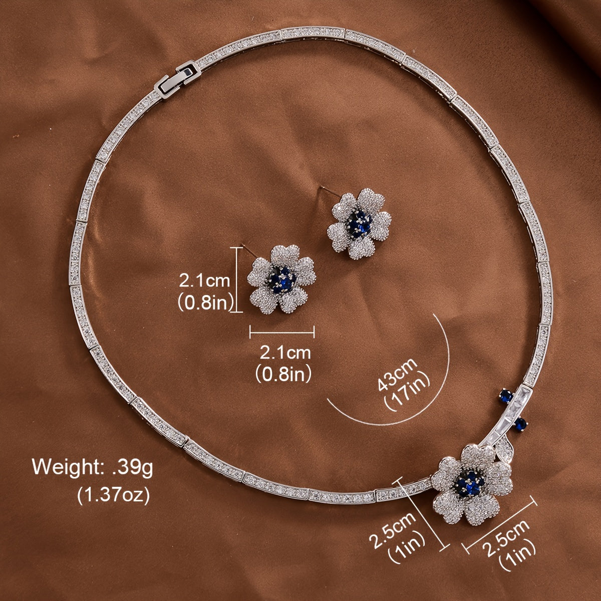 Chiroyli 925 sterling kumush gullar zirconia bilaguzuklari va marjonlar to'plami - Ayollar uchun har kuni kiyish yoki sovg'a sifatida berish uchun mukammal moda aksessuarlari