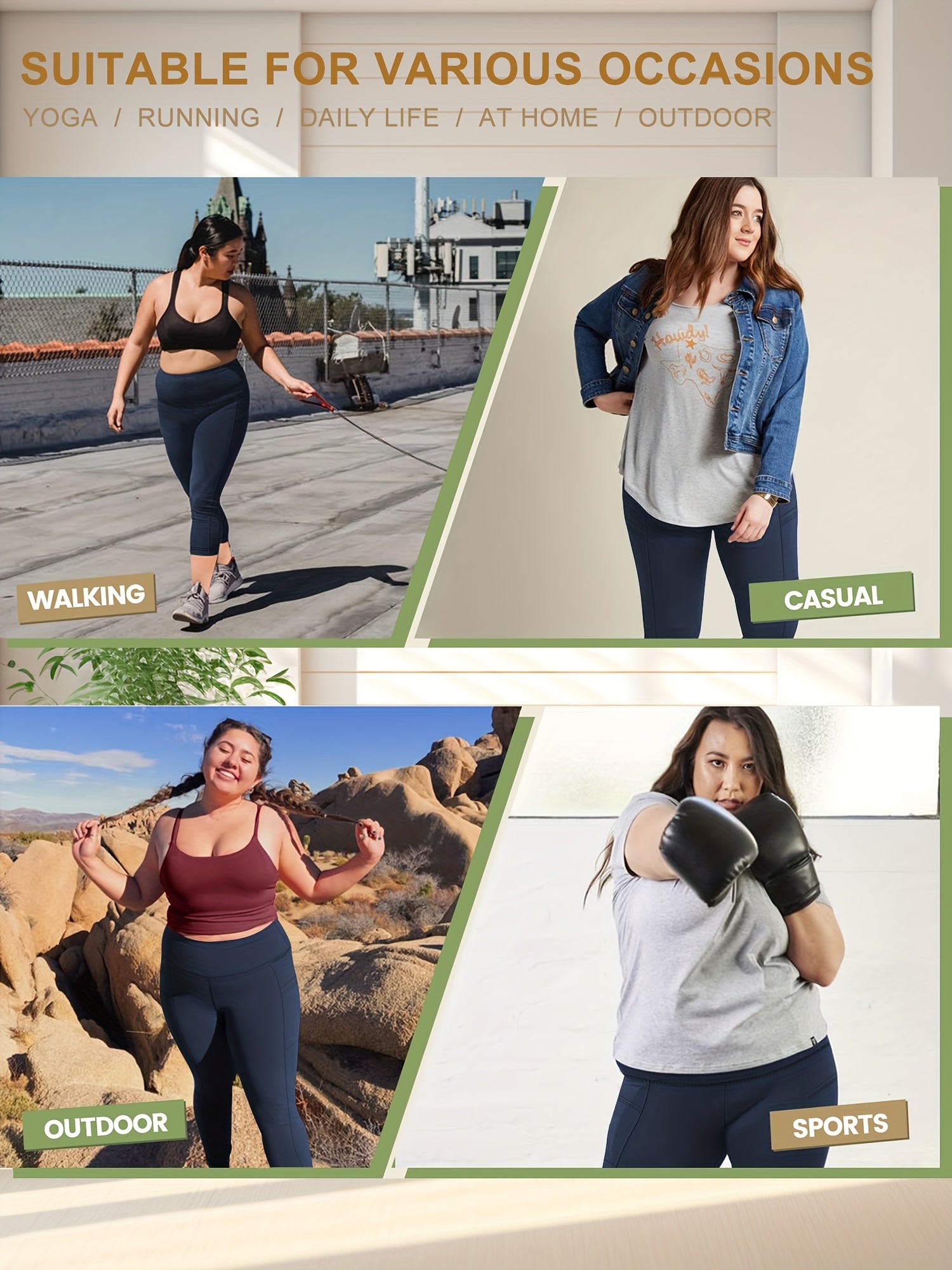 Plus Size High Waist Pocketed Leggings Stretchy Skinny Fit Casual Spring Summer Fall