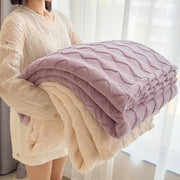 Double-Sided Taffeta Diamond-Quilted Throw Blanket Thick Warm All Seasons