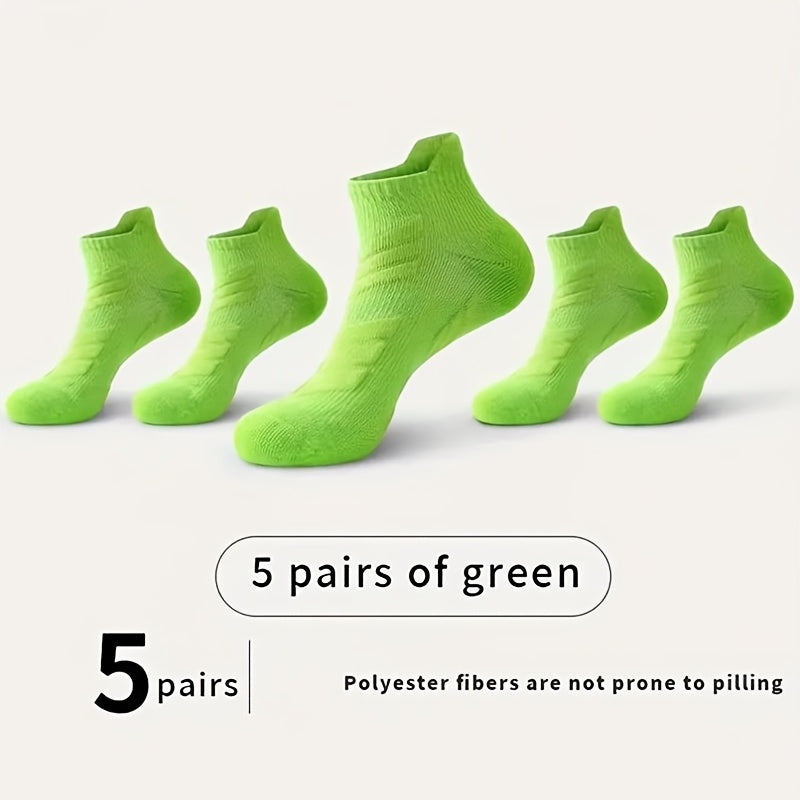Мужские спортивные носки 5 пар дышащие противоскользящие толстые полотенцовые с амортизатором