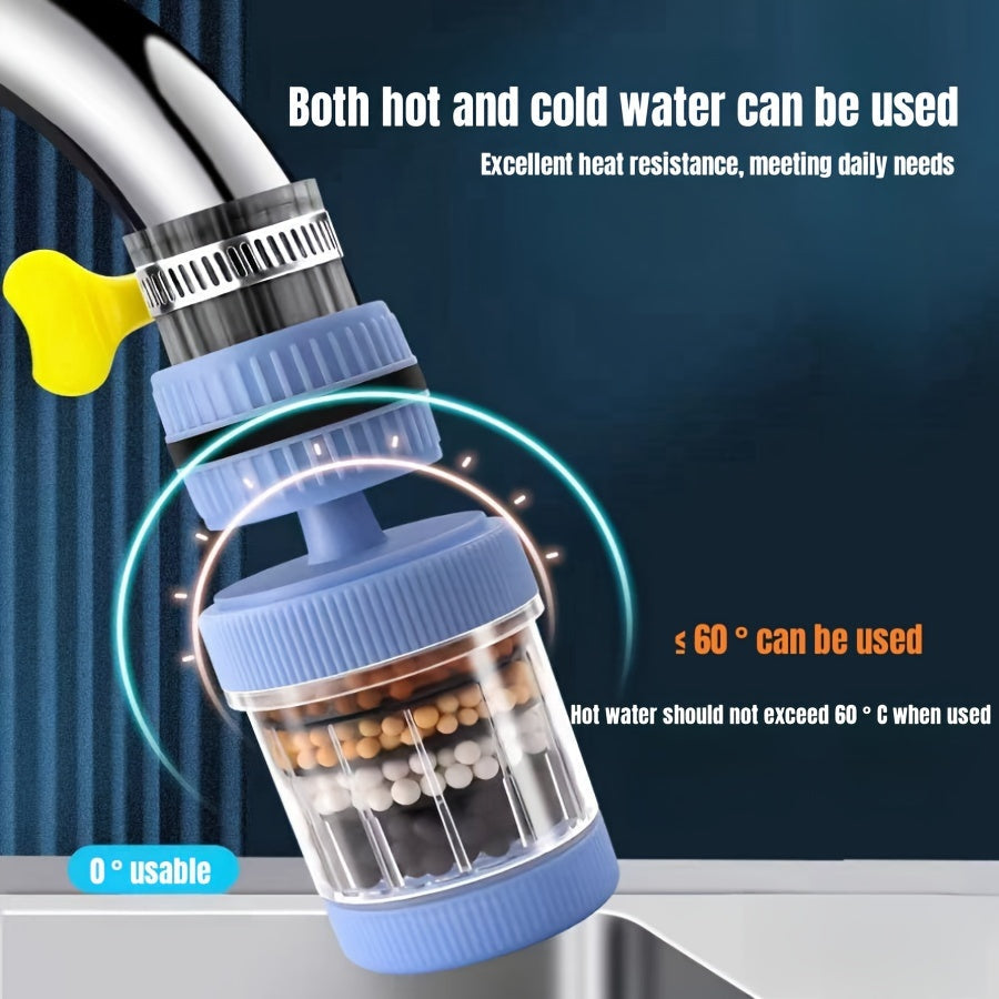 6-Layer Water Filter Faucet with 360° Rotatable Design and No Splashing