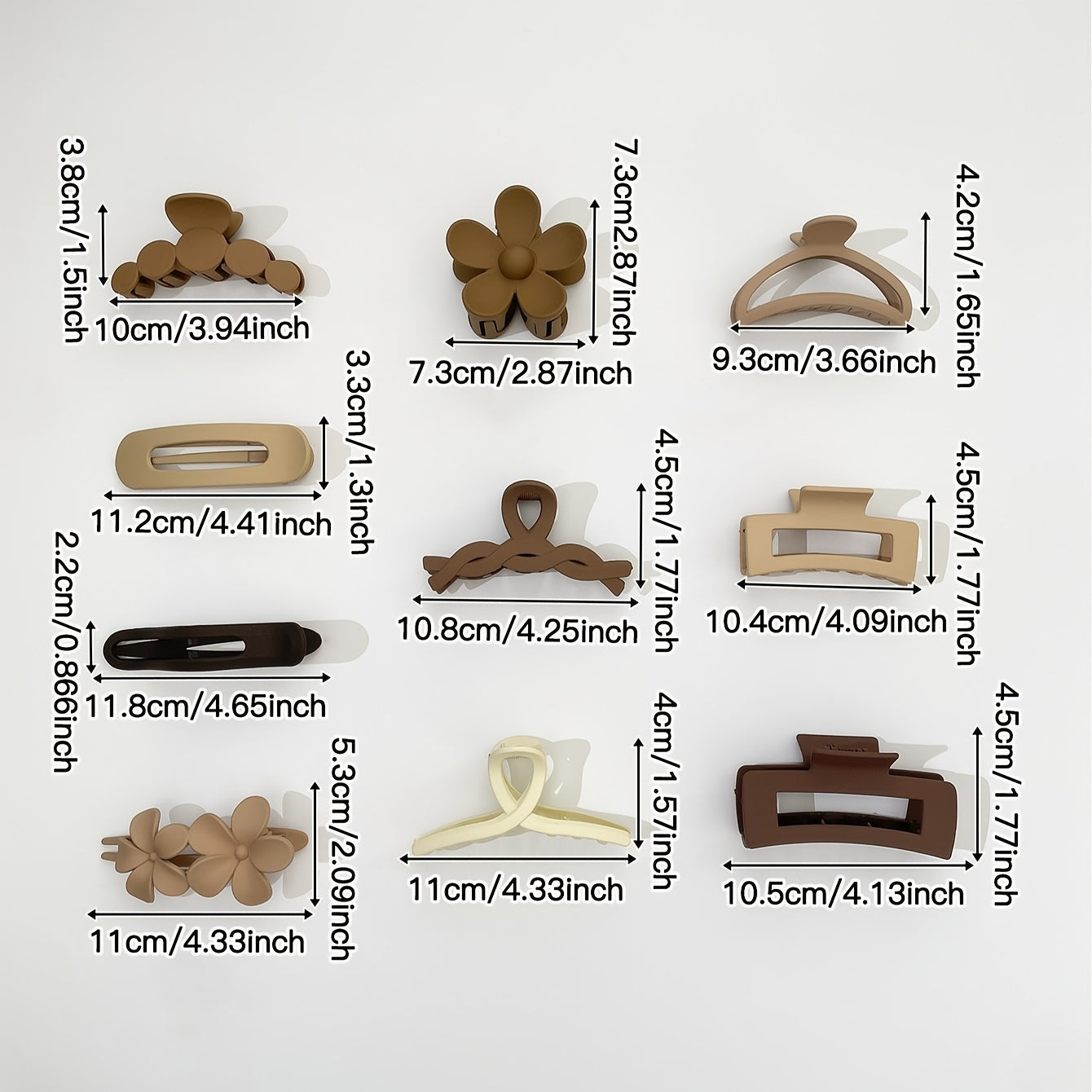 Women's Hair Claw Set 10/11pcs Versatile Bun Hair Clips for Stylish Updos