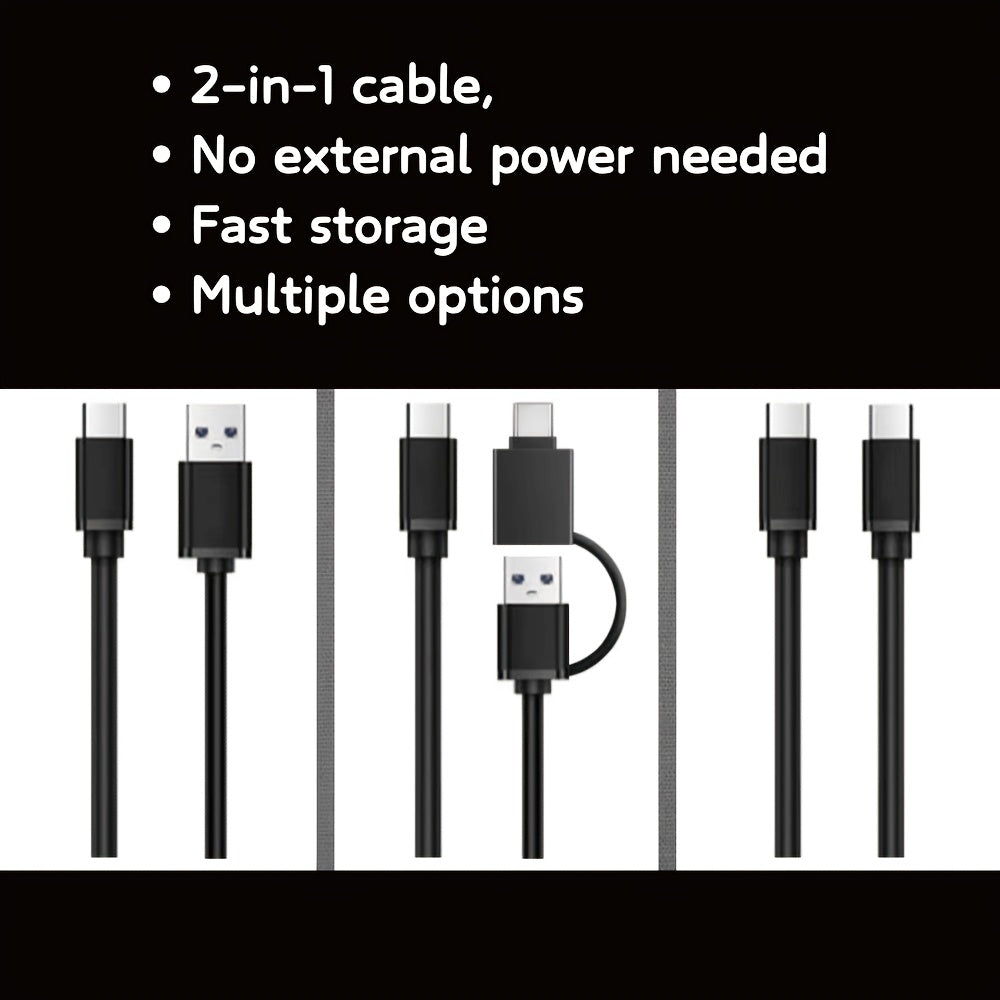 External Hard Drive Enclosure USB 3.1 Type-C Brushed Surface for 2.5 Inch Drives