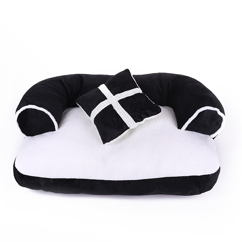 Winter Warm Pet Sofa Bed with Removable Washable Cushion for Small to Large Dogs and Cats
