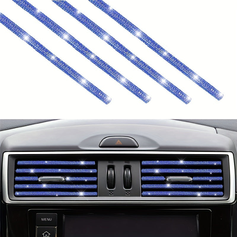 Women Bling Car Air Vent Trim Rhinestone Interior Decoration 4Pcs
