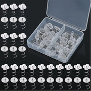 Set of 40 Clear Upholstery Pins in Storage Box for Bedskirts and Furniture Repair