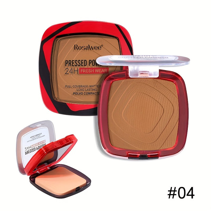 Women Matte Full Coverage Pressed Powder Foundation with Puff Oil Control