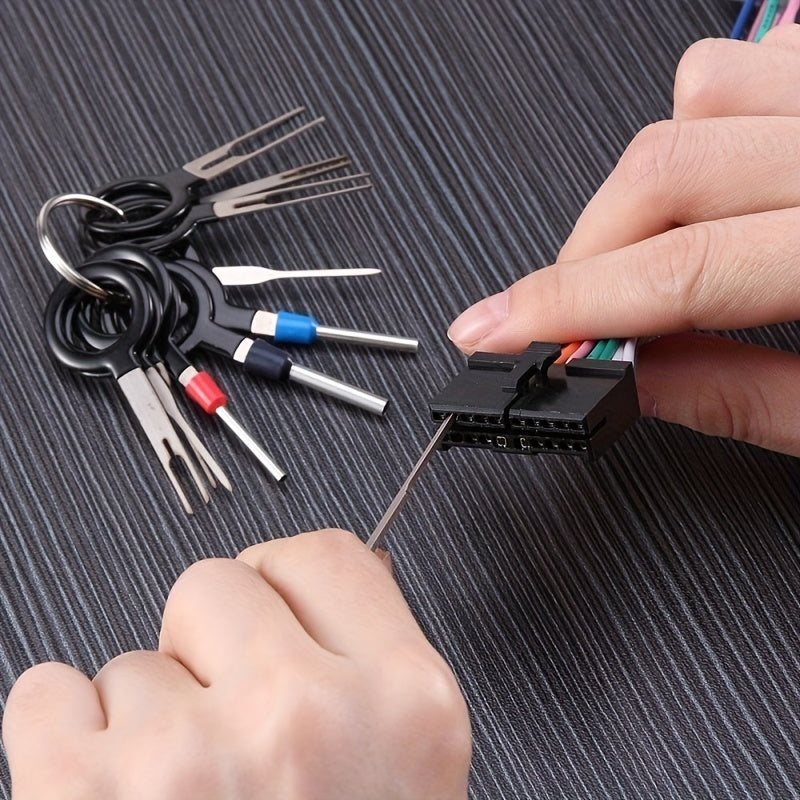 11Pcs Car Wire Harness Terminal Removal Tool Kit for Electrical Crimping