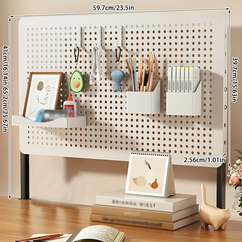 Расширяемый офисный органайзер для стола с верхом из искусственной кожи, регулируемой по высоте полкой для хранения, панелью для уединения