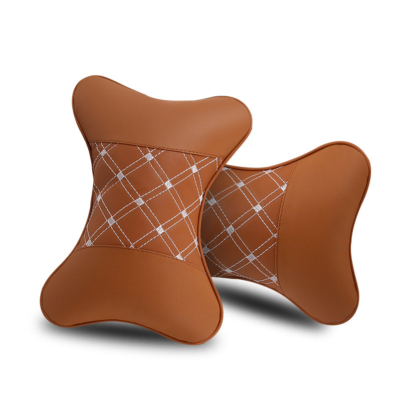 Unisex Synthetic Leather Car Headrest Cushion for Fatigue Relief