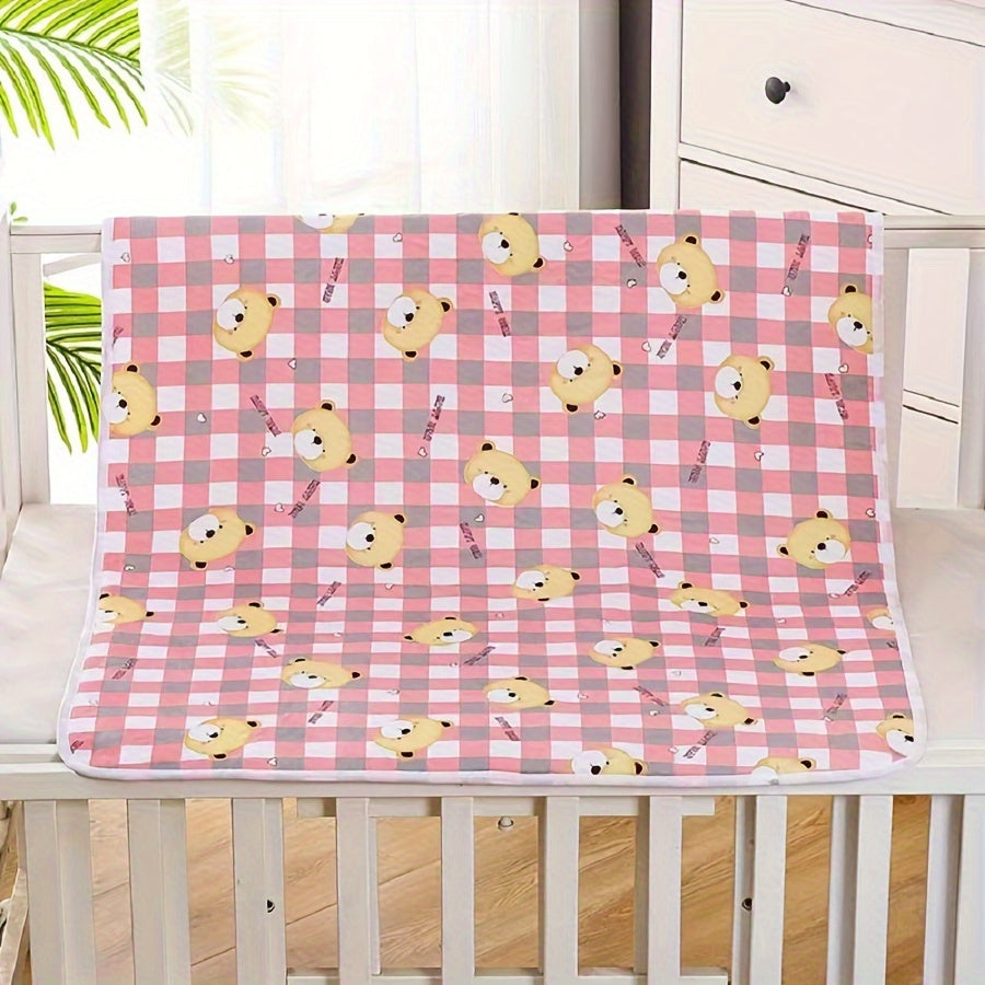 Alfombra de cambio impermeable para bebé 90cm x 70cm, reutilizable, lavable, para pañales de niños