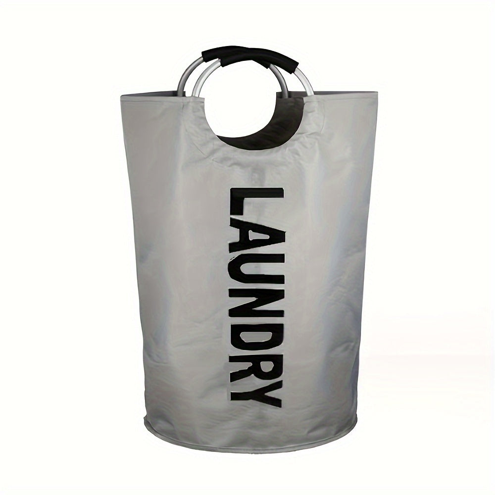 Large Waterproof Laundry Basket with Padded Handle Foldable Storage Black