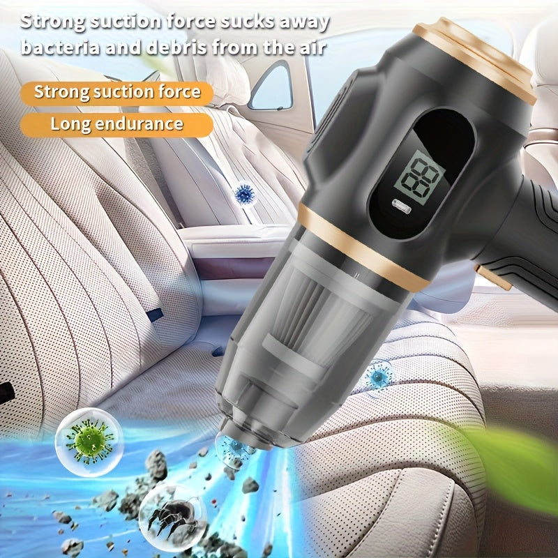 Aspiradora de mano portátil recargable por USB con herramientas para hendiduras