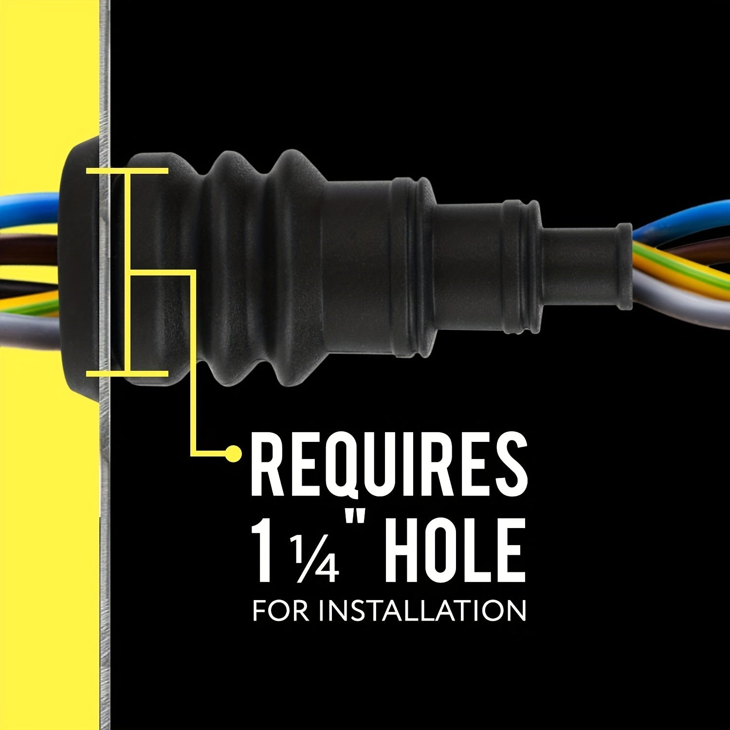 2 Pack Rubber Protective Sleeve for Car Wire Harness Grommet Cable Sleeve