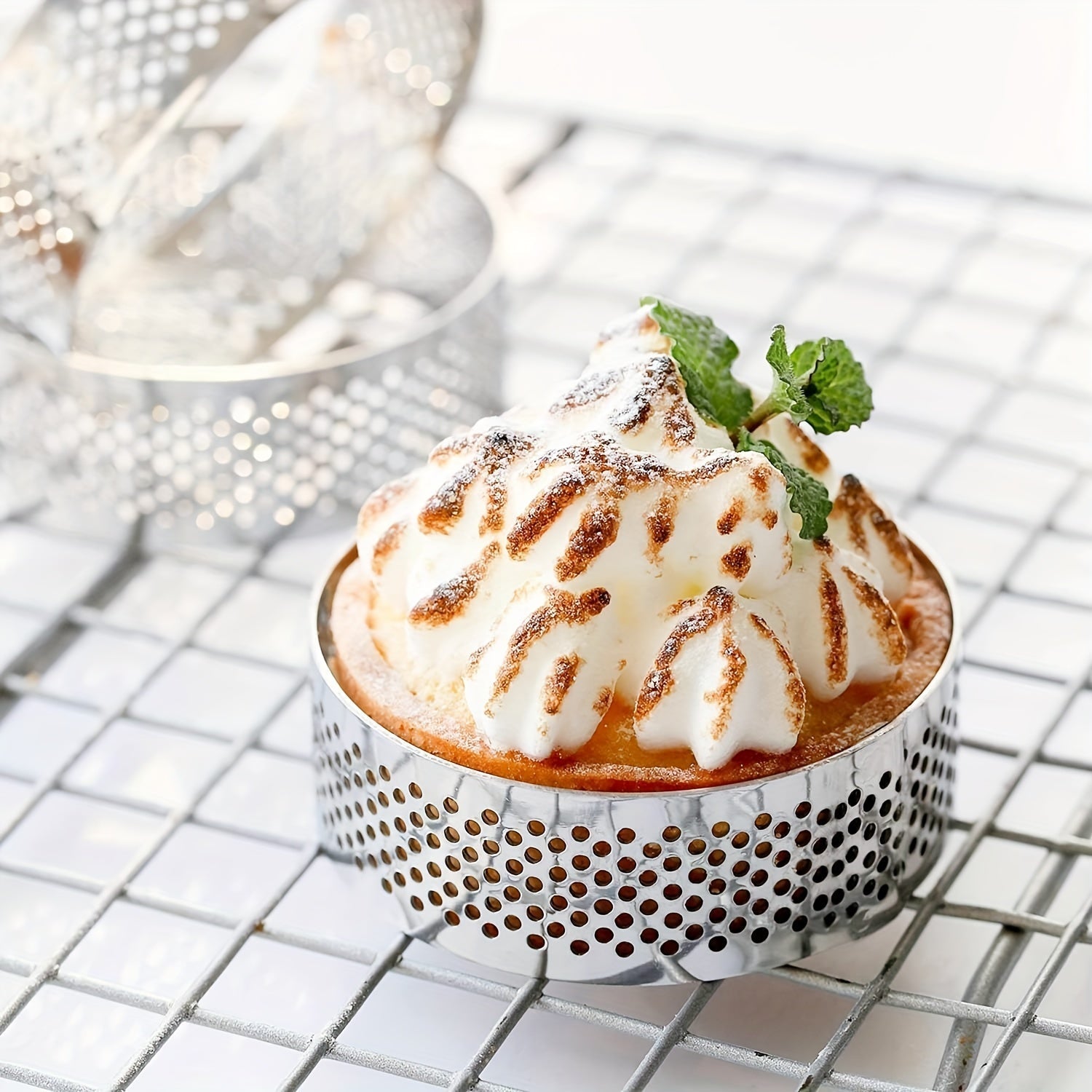 Small Stainless Steel Fruit Tart Mold 1.97in Non-Stick Round Pastry Ring