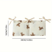 Kids' Polyester Hanging Storage Bag for Diapers and Toys Bedside Organizer