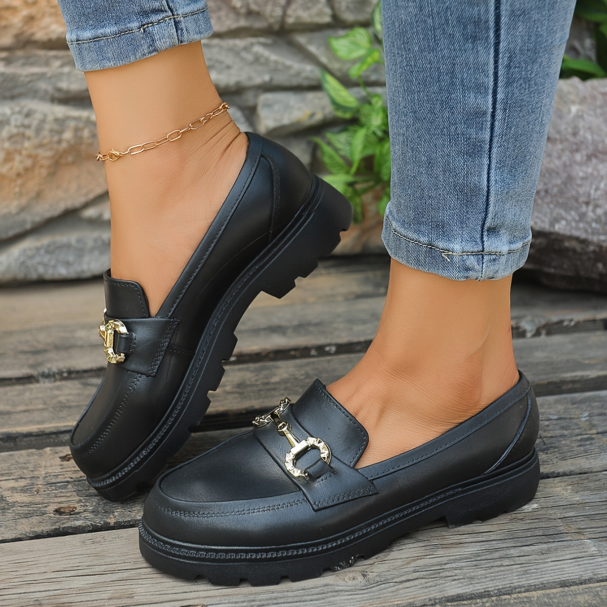 Women's Slip-On Loafers Breathable Fabric Black Beige Cushioned Insole