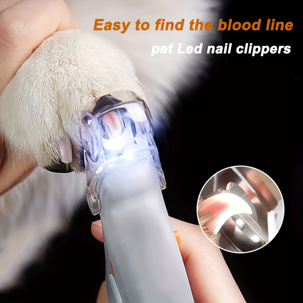 Pet Nail Grinder with LED Light for Cats and Dogs Paws Grooming